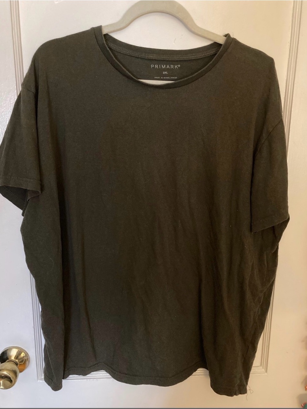 Primark short sleeve t-shirt, dark olive green, size 2XL